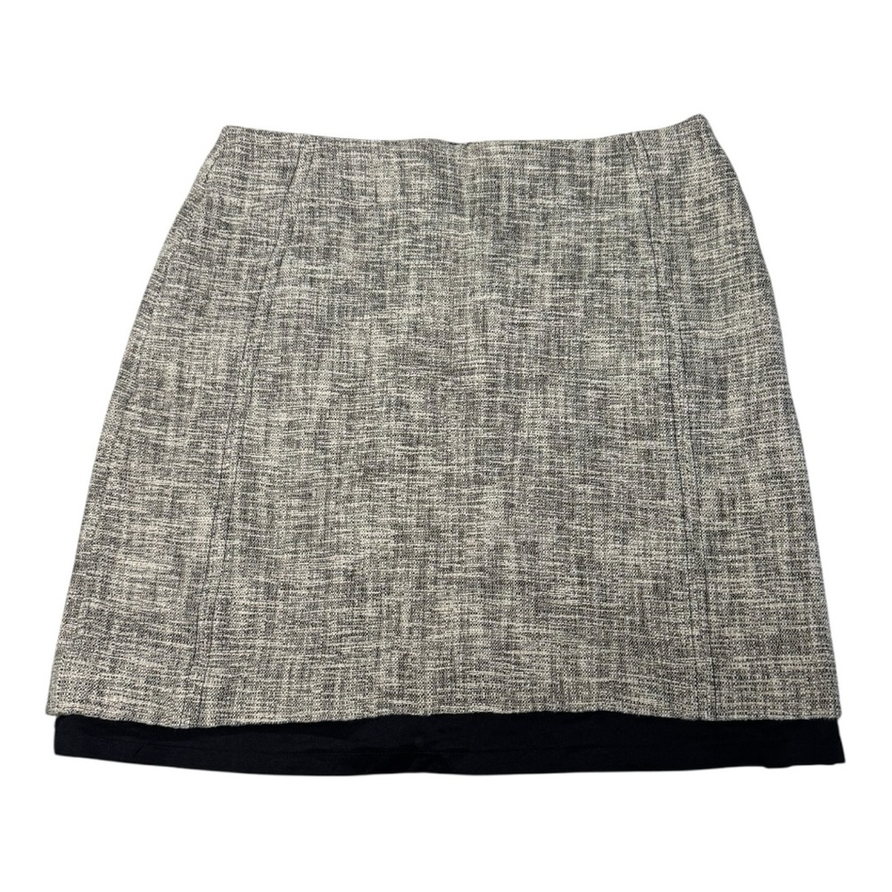 Loft Tweed Tan & Black Office Wear Skirt Size 0
